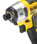 Heavy Duty 18V Brushless Cordless Drill And Impact Driver Combo Kit featuring the keyless chuck and grip angle.