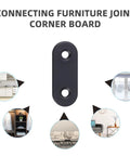 Heavy Duty Stainless Steel Shelf Brackets And Corner Repair Plates shown in use for various furniture reinforcements.