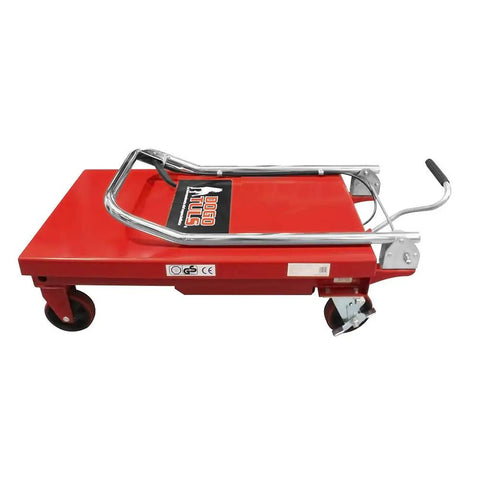 Heavy Duty Hydraulic Lifting Table Delivers Rock Solid 500 Kg Support With Smooth 90 Cm Platform Effortless Height Adjustments Built Like A Tank Red Steel Workshop Staple