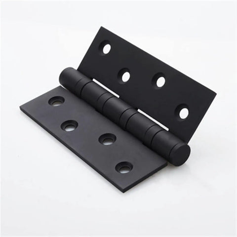 Heavy Duty Stainless Steel Door Hinge Set, Black, 2 Pieces, Quiet Smooth Bearing Action For Wooden Doors, Folding Doors, And Bathroom Doors