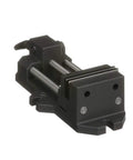 Tough As Nails Quick Slide Drill Press Vise Built From High Grade Iron With Precision Ground Jaws And 4.75 Inch Opening, close-up view.