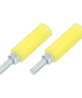2 Pack Slide Gate Guide Rollers, 3 Inch Nylon Gate Support Assembly, yellow universal door pulley wheels for electric doors.