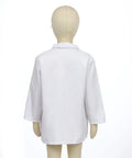 Back view of Kids Doctor And Scientist Role Play Costume Set With White Lab Coat for Ages 5 To 6, Durable Polyester, on mannequin.