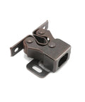 Double Roller Cabinet Door Catch Ball Latch In Copper Tone With Prong, 34 By 32 Mm, 13 Mm Projection, Close-up Angle
