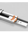 Beefy Heavy Duty Steel Drawer Slides With Buffer Closure And Smooth Load Bearing, three-section silver rail