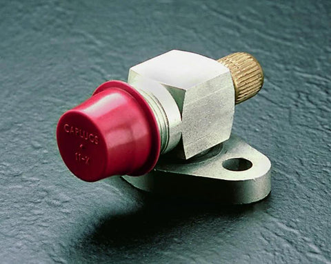T Series LDPE Dust Plugs in metal fitting, red cap, protects against dust and moisture, MIL-SPEC SAE compatibility, pack of 100 by Caplugs