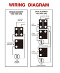Wiring diagram for Water Heater Tune Up Kit With Dual 4500W 240V Elements Upper And Lower Thermostats And Gasket Pack Easy DIY Replacement