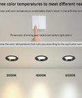 Three-color dimming switch controls LED lighting color temperatures: 3000K, 4000K, 6500K for saditesdk 12Pack Led Recessed Lighting.