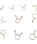 78 Piece Spring Hose Clamp Set With Ten Diameter Sizes 5Mm To 14Mm For Fuel Lines And Hoses, showing various clamp sizes.