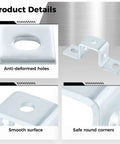 Image of Five Hole Curved Strut Connector Brackets pack of six showing anti-deformed holes and smooth surface details.