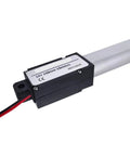Heavy Duty Electric Linear Actuator Delivers Smooth Push Pull Action Powered By A Trusty DC 12V Motor in 50mm length with wires visible.