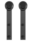 Sliding Barn Door Hangers I Shape Black 2 Pack For 170 Lb Doors Heavy Duty Fits 1 3 8 Inch To 1 3 4 Inch Panels Solid Steel