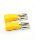 Kickstart Your Projects With These Insulated Butt Piggyback Spade Fork Ring Solderless Crimp Terminals Connectors In A Massive 277 Piece Assortment Kit Covering All Sizes From 22 To 10 AWG For Serious Electricians And DIY Enthusiasts yellow insulated female spade crimp connectors