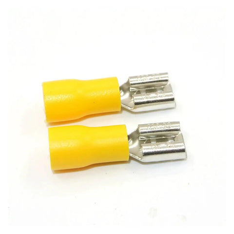 Kickstart Your Projects With These Insulated Butt Piggyback Spade Fork Ring Solderless Crimp Terminals Connectors In A Massive 277 Piece Assortment Kit Covering All Sizes From 22 To 10 AWG For Serious Electricians And DIY Enthusiasts yellow insulated female spade crimp connectors