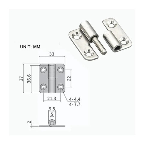 Stainless Steel Lift Off Detachable Beefy Heavy Duty Door Hinge With Slip Joint For Easy Removal And Installation Rustproof And Smooth Swing