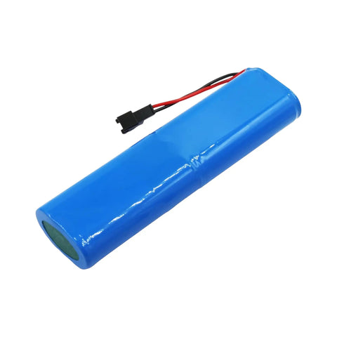 Replacement Battery For MIPRO MA-100 And MA-303 Wireless Systems, 14.8V 2600mAh 38.48Wh, blue cylindrical battery with connector