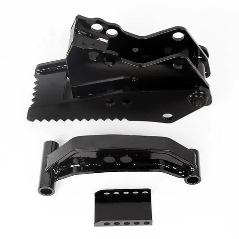 Universal Backhoe Thumb Attachment For Three And A Quarter Inch Boom Width With Heavy Duty Black Powder Coated Steel and parts