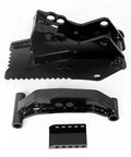 Universal Backhoe Thumb Attachment For 3.25 Inch Boom Width, Bolt-On, Black Powder Coated Steel components.