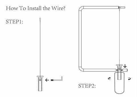 Instructions for installing wire in Top Shelf Cheese Slicer Kit With Kickass Stainless Steel Wires And Slick Wood Handles.