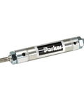 Seven Eighths Inch Bore Stainless Steel Air Cylinder With Six Inch Stroke Nose And Pivot Mounted Industrial Pneumatic Actuator