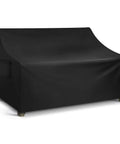 All Weather Waterproof Patio Sofa Cover For 3-Seater Outdoor Couch, heavy duty deep loveseat, black cover on couch