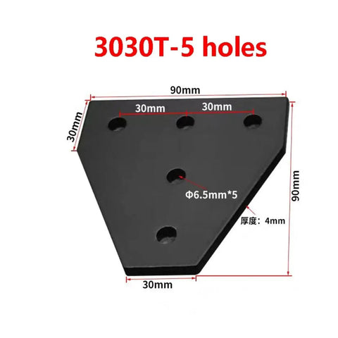 90x90x4mm L Shape Outside Joining Plate Bracket For 3030 V Slot Aluminum Extrusion Profiles Tough As Nails Heavy Duty 5 Hole Corner Connector