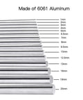6061 Aluminum Round Rods of varying diameters showcasing multiple sizes for machining and hobbyist use