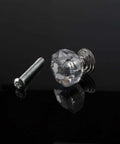 9 Piece Sleek Crystal Drawer Knobs Set Transparent Crystal Glass Handles With Zinc Alloy Backing 18x20 Mm Chinese Style Cabinet Hardware For Drawers And Cabinets Gold Or Silver Finish