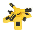 360 Degree Garden Sprinkler Rotating Watering System For Yard Lawn Farm And Greenhouse Automatic Irrigation Sprinkler With Durable Plastic Body No Fuss Setup Wide Coverage Yellow Small Impact Sprinkler For Outdoor Plant Watering