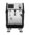 Front view of Commercial Grade Italian Espresso Machine With Fresh Grinding, Semi Automatic Operation, 9 Bar Extraction, Milk Frother.