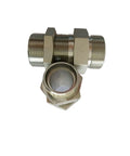 Real Deal Heavy Duty M12 Hydraulic Lock Coupler Adapter For Tough Machinery Jobs Leak Free Steel Construction Built To Handle Rough Conditions Garage Worksites Where You Need Reliable Performance Every Single Day. M12 steel coupler adapter, front view