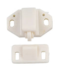 Five Pack Door Roller Catch Kit With Loaded ABS Rollers, White Magnetic Cabinet Door Latch Close-up