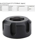 Collet Clamping Nut For Lathe Tools, black finish, M32 ER25, 42CrMo steel, dynamic balancing, durable nut for quick tool changes.