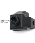 Four Pack 2020 Aluminum Extrusion T Slot Foot Connectors With M6 Bolts And Nuts close-up of M6 thread.