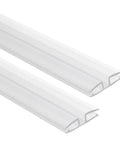 Two Pair Clear Pvc Piano Style Living Hinges Forty Eight Inch Flexible Tape For Acrylic Plexiglass And Glass Panels Perfect For Golf Carts With No Sweat Adhesiveless Installation.
