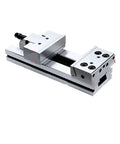 Beefy CNC Bench Vise With Hella Wide Jaw Capacity Crisp Machining Grip Heavy Duty Garage Clamp Tight Lockdown Rig For Miller Stations And Pro Shops GT175A - silver CNC bench vise with sliding jaw and precision grip.