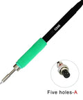 Five Hole T245 Soldering Handle For JBC Aixun Sugon Aifen I2C Precision Soldering Station with silicone grip, five-hole tip
