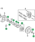 Diagram of Front Wheel Hub Bearing Repair Kit Assembly For 4WD SUVs And Trucks Fits 1996 To 2000 4Runner 1995 To 2003 Tacoma 2000