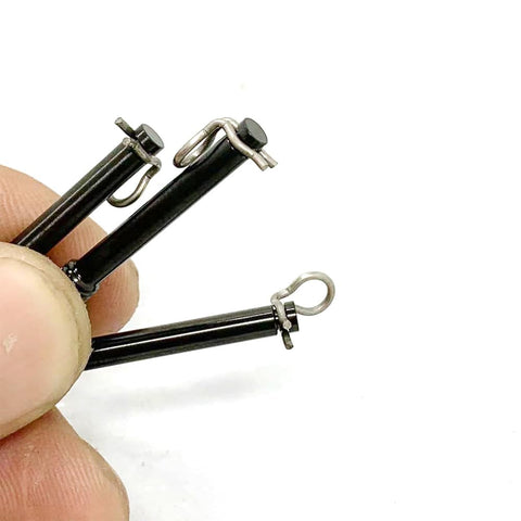 Close-up of Six Pack Caliper Cotter Pin Set For Bicycle Disc Brakes Replacement Clips Snap Rings Springs Stainless Steel