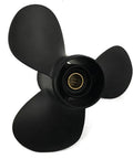 Three Blade Aluminum Propeller For 35 40 50HP Outboard Motors Tohatsu Nissan 13 Spline Rubber Hub 11x15 Thru Hub Exhaust
