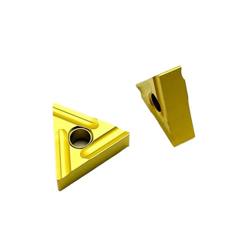 Durable 10 Pcs Indexable Carbide Lathe Tools TNMG160404R Set for heavy duty steel and stainless machining, sharp triangle inserts.