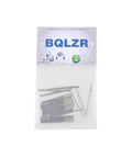 BQLZR silver 1.5mm diamond electroplated core drill bits for gems, pack of 20, front view
