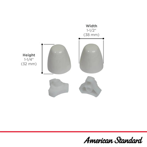 Bolt Cap Kit For EZ Install Toilets White Color Matched Durable Polypropylene Spare Part With 2 Caps And 2 Nuts