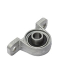 Close-up of a zinc alloy pillow block ball bearing mount with 8mm bore from 10 Pieces Zinc Alloy Pillow Block Ball Bearing Mounts Set With 8mm 10mm 12mm And 17mm Bore For Beefy Smooth Rolling Low Noise High Temperature Toughness Durable Industrial Grade KP08 KP000 KP001 KP003 KP005 KP006
