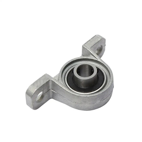 Close-up of a zinc alloy pillow block ball bearing mount with 8mm bore from 10 Pieces Zinc Alloy Pillow Block Ball Bearing Mounts Set With 8mm 10mm 12mm And 17mm Bore For Beefy Smooth Rolling Low Noise High Temperature Toughness Durable Industrial Grade KP08 KP000 KP001 KP003 KP005 KP006