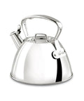 Specialty Stainless Steel Tea Kettle, 2 Quart, Induction Ready Pot with Visible Fill Line and Whistle, Durable One Piece Construction.