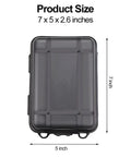 Waterproof case of All In One 16 In 1 Waterproof Survival Kit For Camping Hiking Travel And Adventures measuring 7x5x2.6 inches