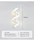 UHRLGHS LED Wall Light Luxury Black White d Wall Decorative Lamp for Bedroom Bedside Living Room Corridor Stairs Home Indoor Sconces,White-H40cm mounted on wall with spiral design.