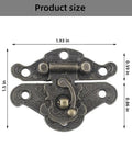 Kickass Solid Four Pack Retro Zinc Alloy Hasp Latches In Vintage Bronze Tone, 1.93 by 1.5 inches, ideal for jewelry boxes and wood projects.