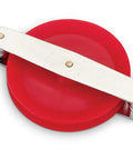 Red pulley with metal hooks from Physics Classroom Pulley Kit With String And Weights And Color Coded Pulleys From Single To Tandem Configurations